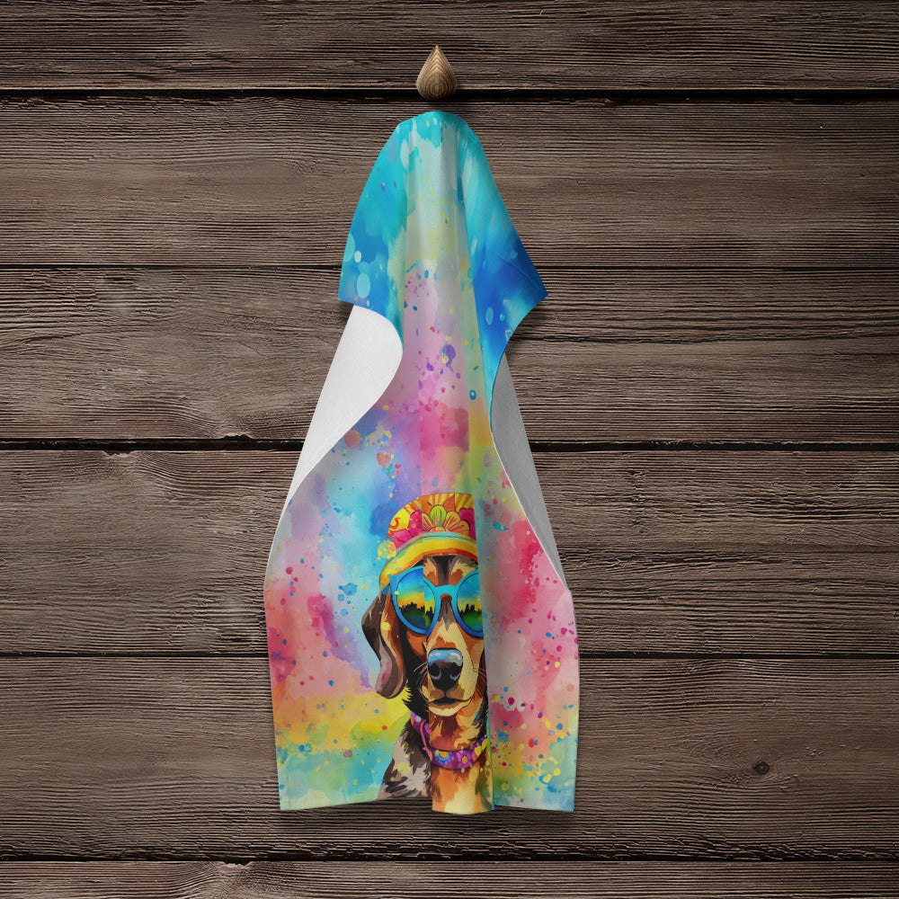 Dachshund Hippie Dawg Kitchen Towel-3