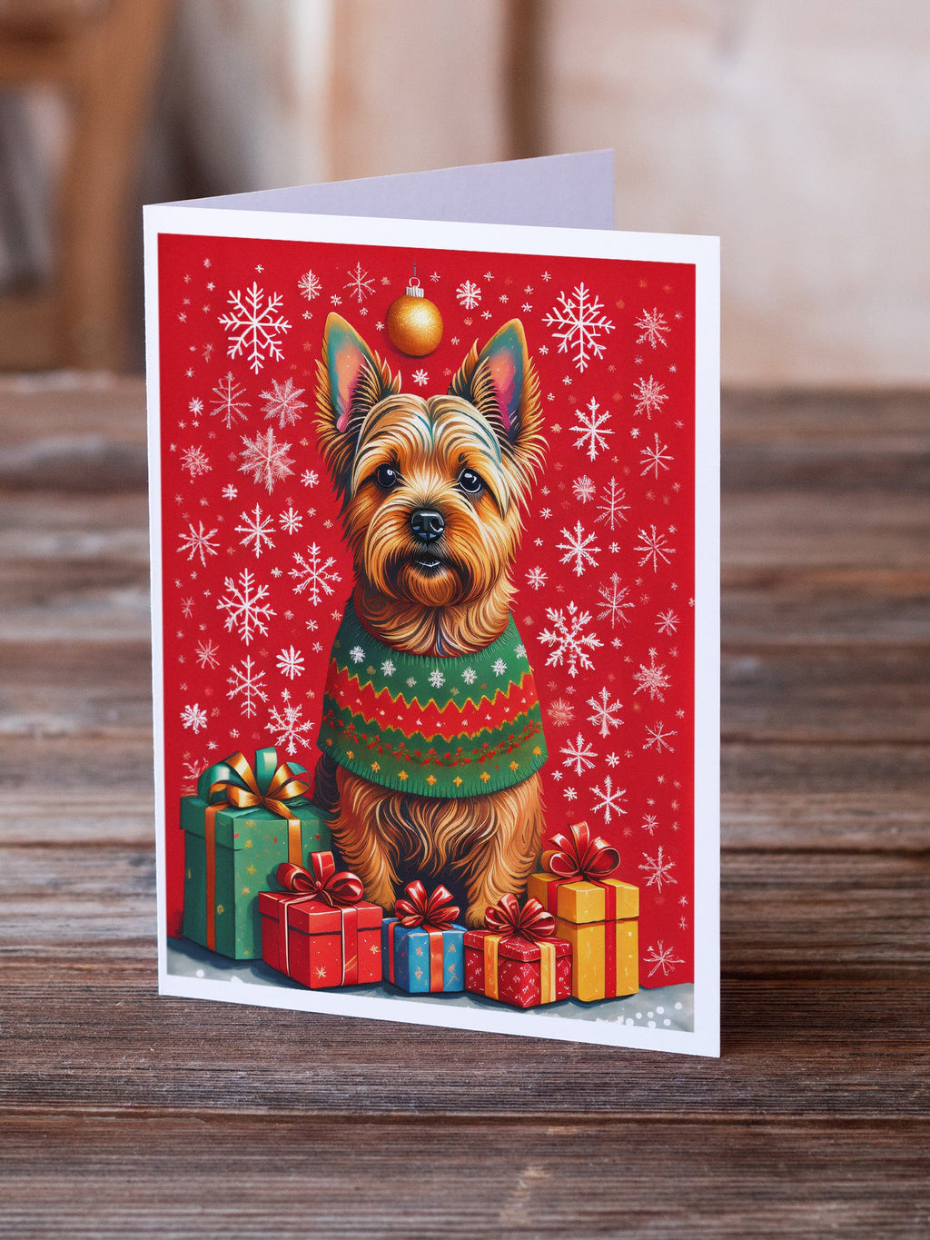 Norwich Terrier Holiday Christmas Greeting Cards Pack of 8-1
