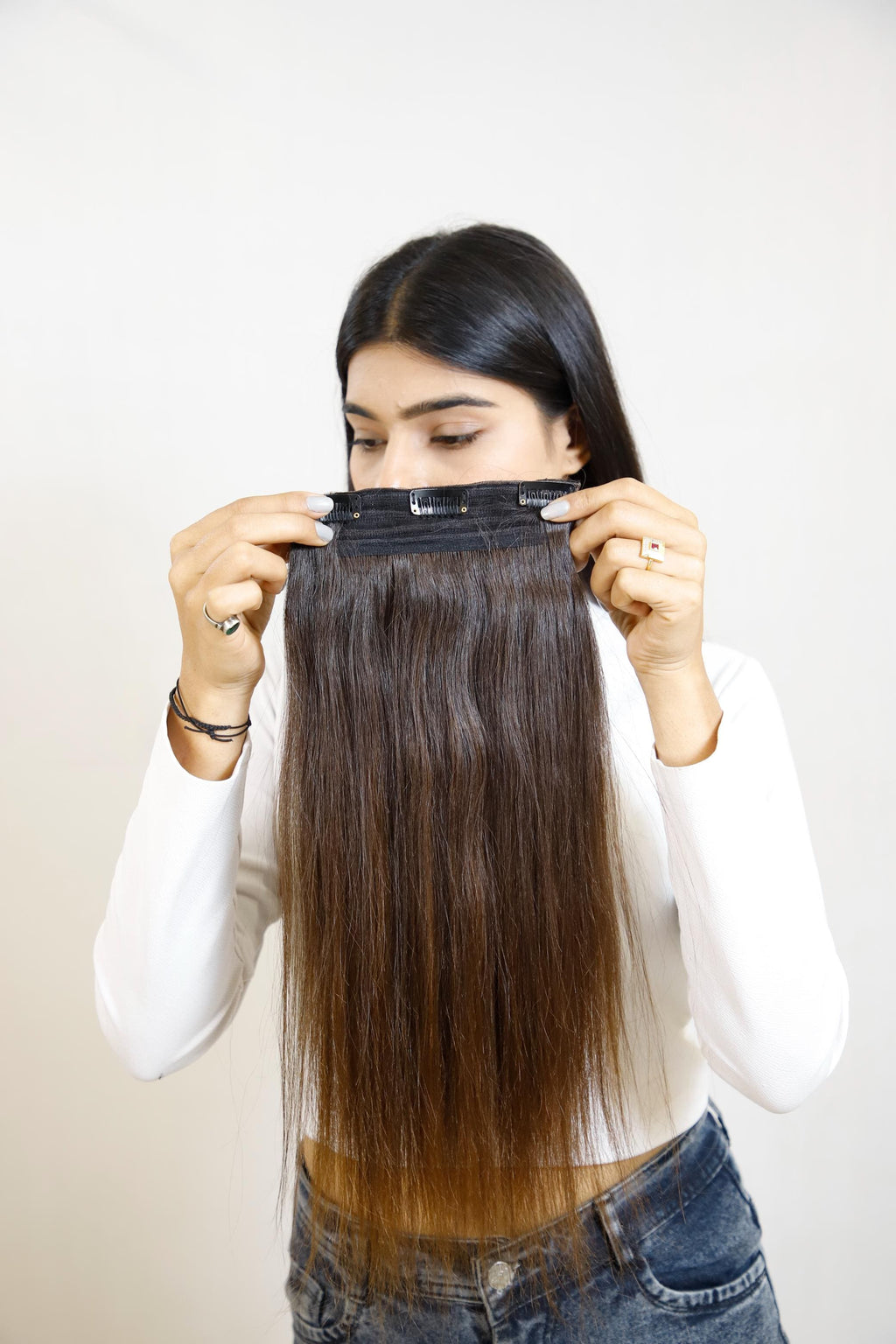U-Shape Volumizer | Full Coverage Back, Sides & Crown | Remy Human Hair India-4